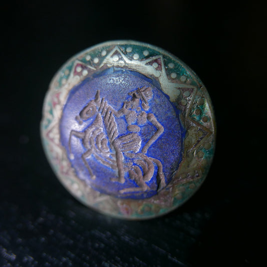 チンギスハンの末裔ハザーラ族のエナメルリング