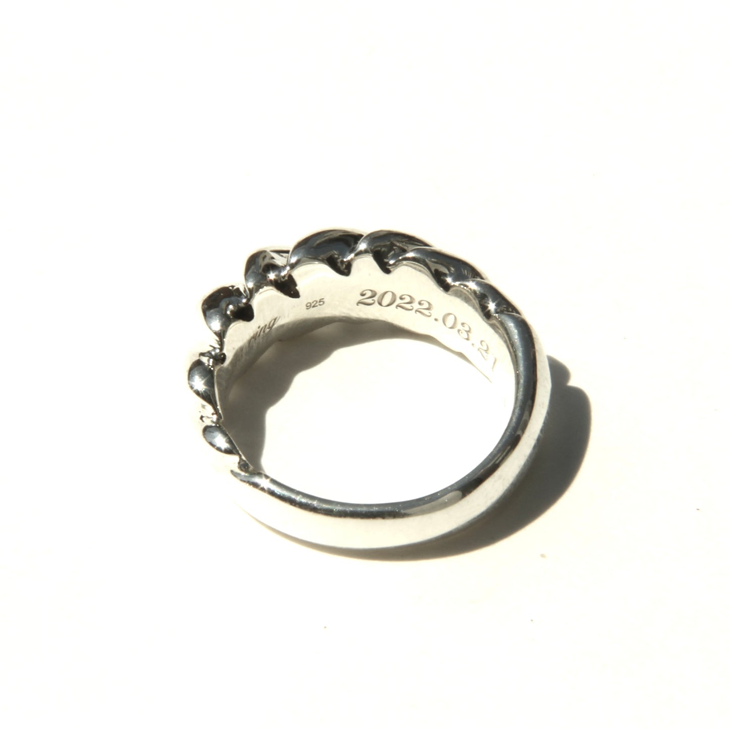 Order made Spiral Ring 刻印付き
