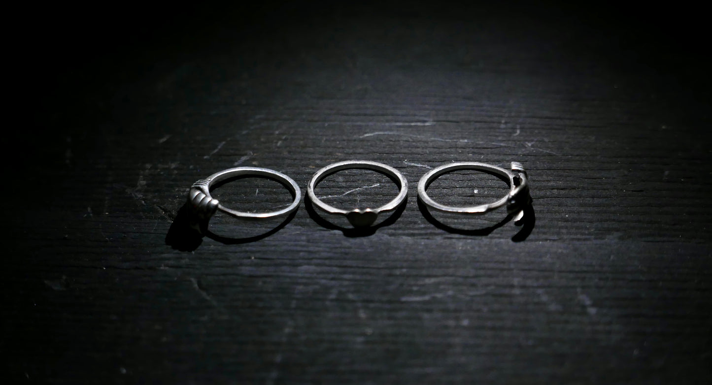 Shake hand 3 parts combination ring